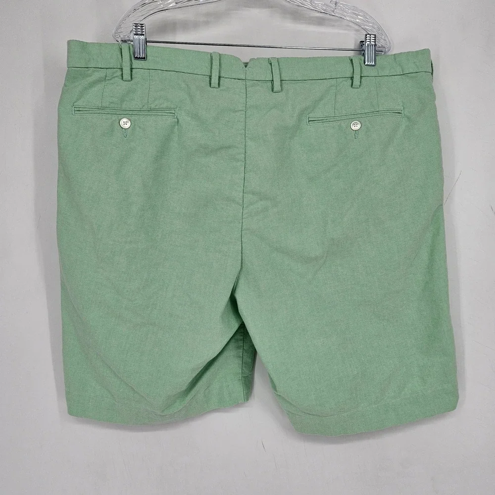 Vintage Polo Ralph Lauren Shorts Mens 42T Chino Classic Green Flat Front Oxford
